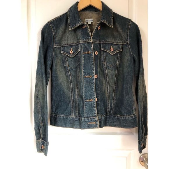 GAP DARK DENIM JACKET SZ XS - Picture 2 of 10
